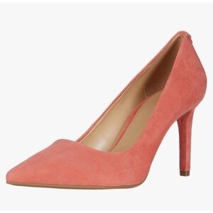 Michael Kors Dorothy Flex Pump Pink Grapefruit Suede Stiletto Heels